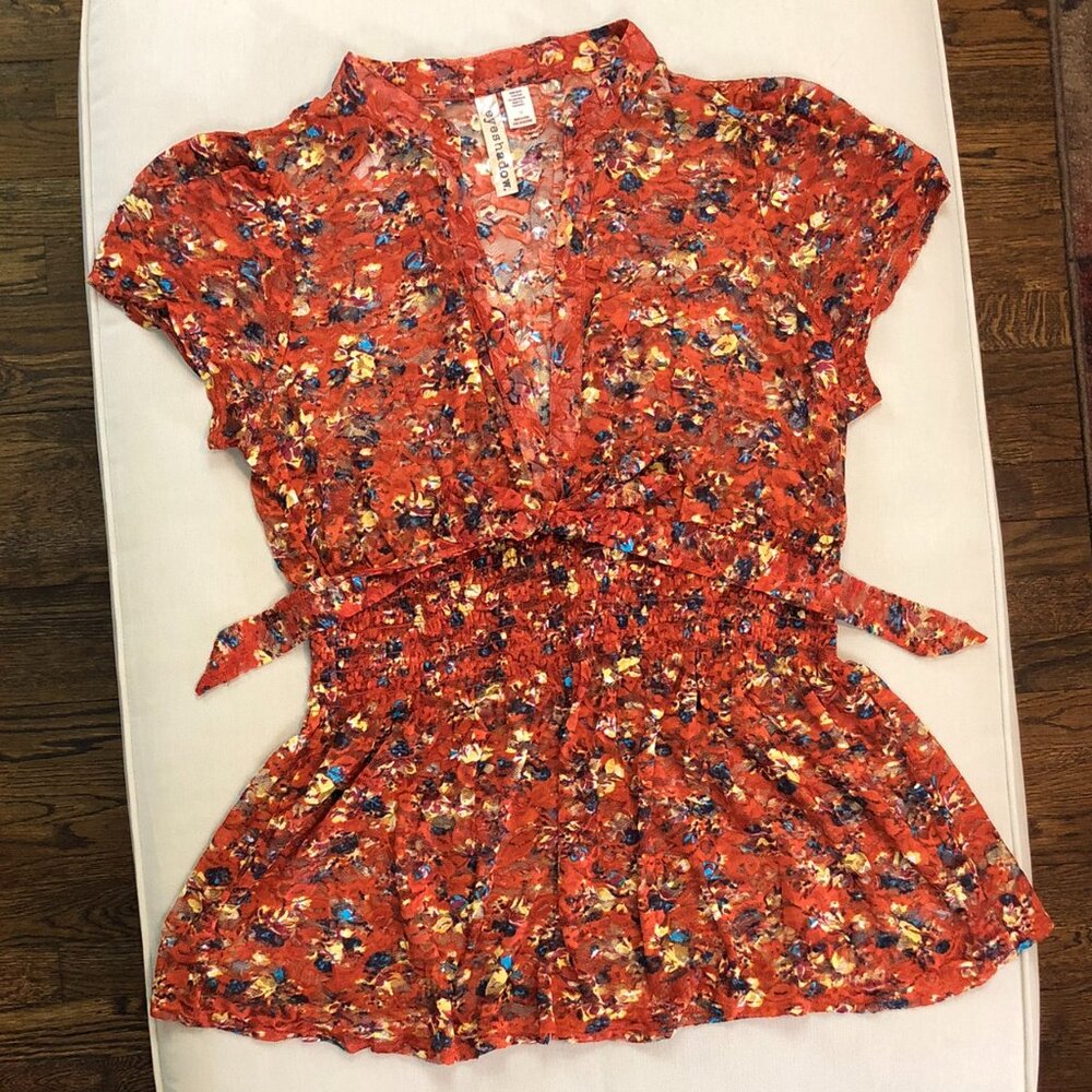Eyeshadow Lace Shirt, Women's Plus Size 1X